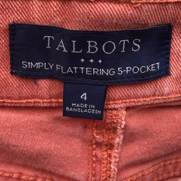 Talbots Women's Jeans Size 4 Simply Flattering Ankle Skinny Casual Coral Travel - Picture 3 of 14